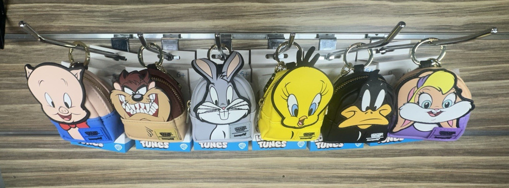 Loungefly Complete Set Looney Tunes Cosplay Mini Backpack Keychain Charms